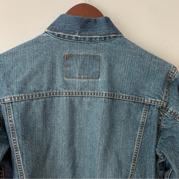 Abercrombie & Fitch Denim Button Up Trucker Jacket Size Large Vintage Blue Denim - Picture 5 of 13